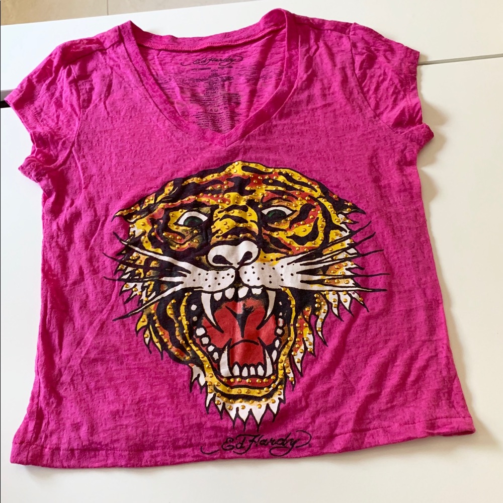 💝🔥Ed Hardy Girl’s T-shirt -Hot Pink🔥💝